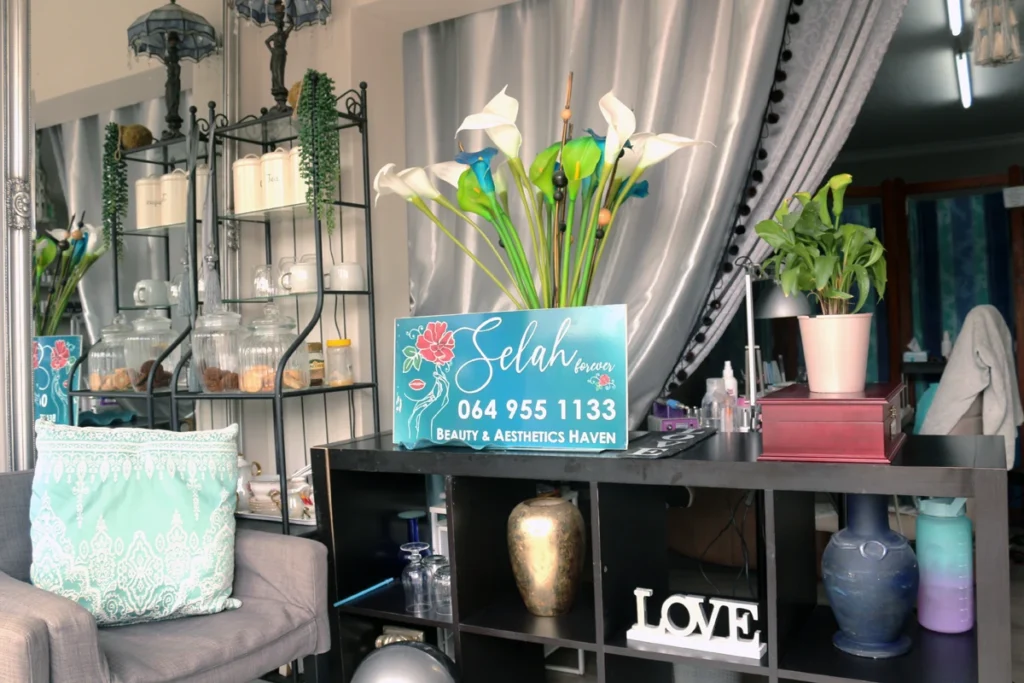Inside Selah Beauty & Aesthetics Haven Stilbaai – relaxing local salon space where clients feel at home and enjoy expert beauty care near me.