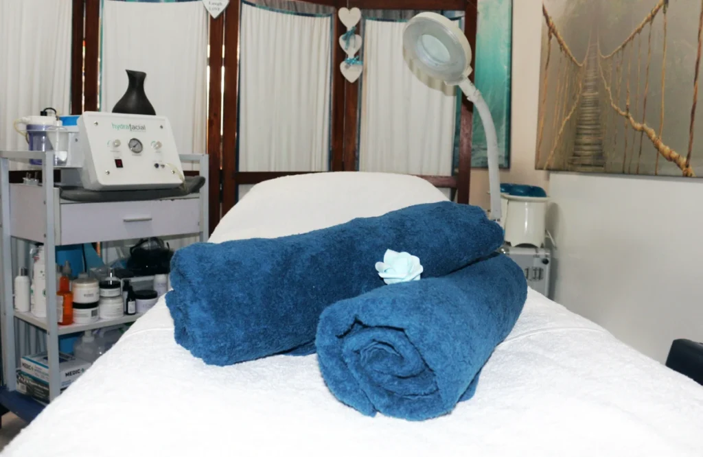 Selah Beauty Salon interior in Stilbaai, South Africa – a warm and welcoming space for facials, nails, and relaxation treatments near me.